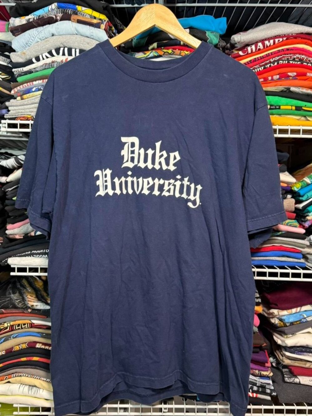90s Duke University collegiate navy blue t shirt